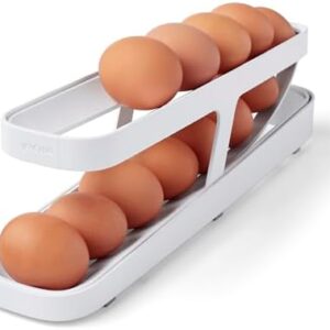 YouCopia RollDown™ Egg Dispenser, Space-Saving Rolling Eggs Dispenser and Organizer for Refrigerator Storage