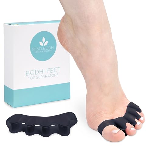 Mind Bodhi Toe Separators: Correcting Bunions and Restoring Toes to Their Original Shape (For Men and Women, Toe Spacers, Bunion Corrector) - Black