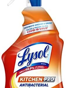 Lysol Pro Kitchen Spray Cleaner and Degreaser, Antibacterial All Purpose Cleaning Spray for Kitchens, Countertops, Ovens, and Appliances, Citrus Scent, 22oz